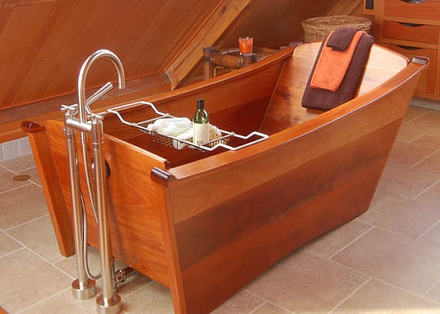 custom tub walnut bath in wood of maine 2