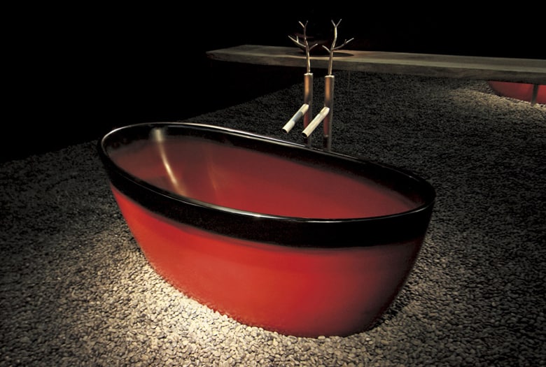 lacquered japanese wooden tub furo urushi 2