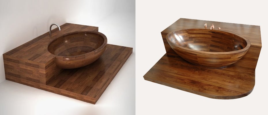 unique wood bathtub custom