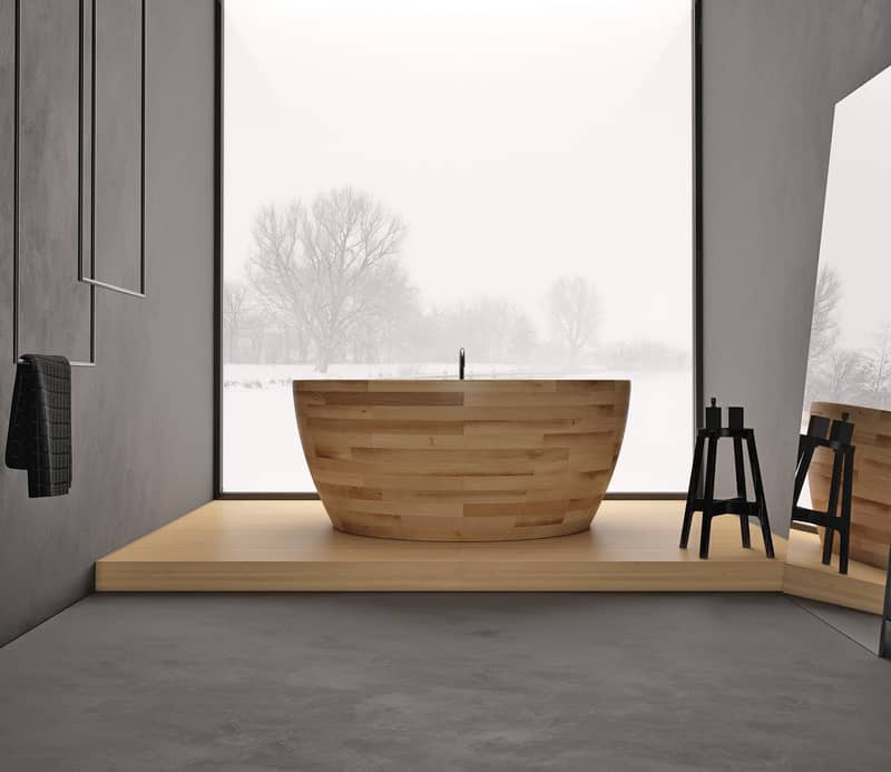 round wood bathtub munai ash 2