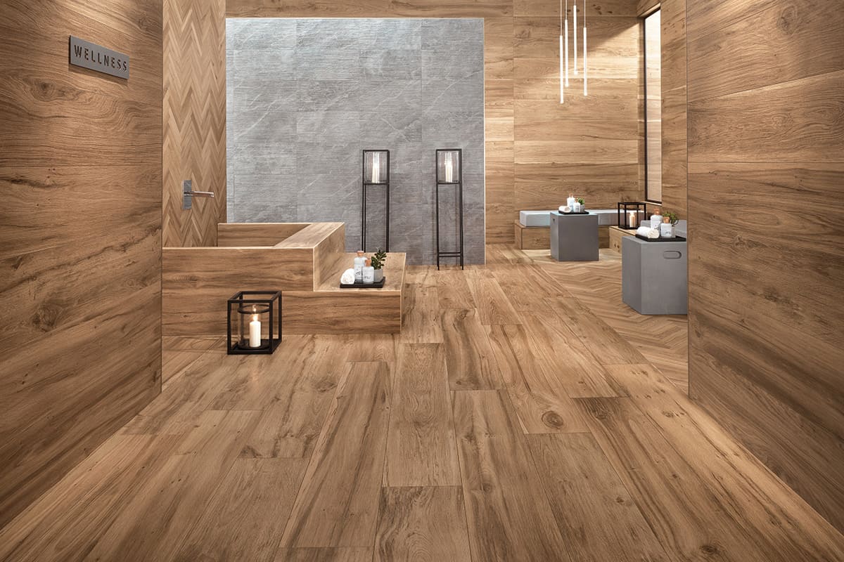 Wood Grain Porcelain Tile Floor Wall Bathroom Atlas Concorde Etic 