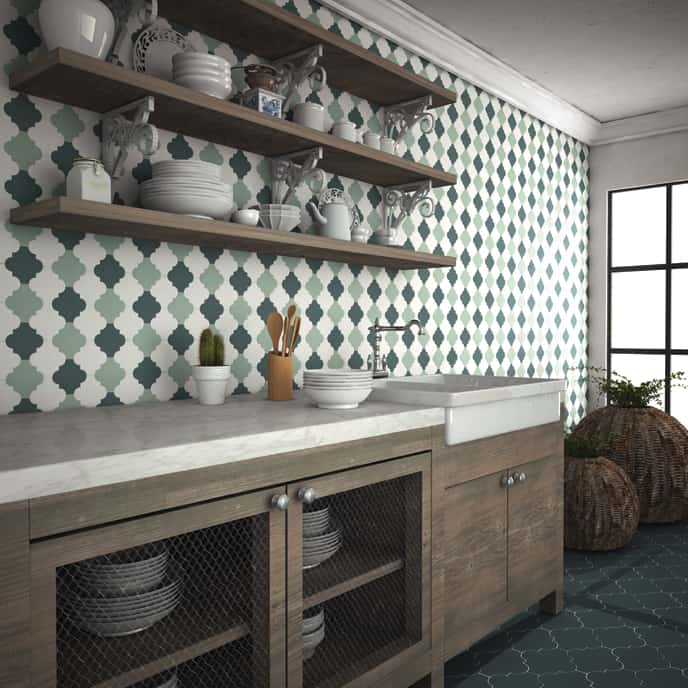 21 Arabesque Tile Ideas For Floor Wall, Arabesque Tile Kitchen Backsplash