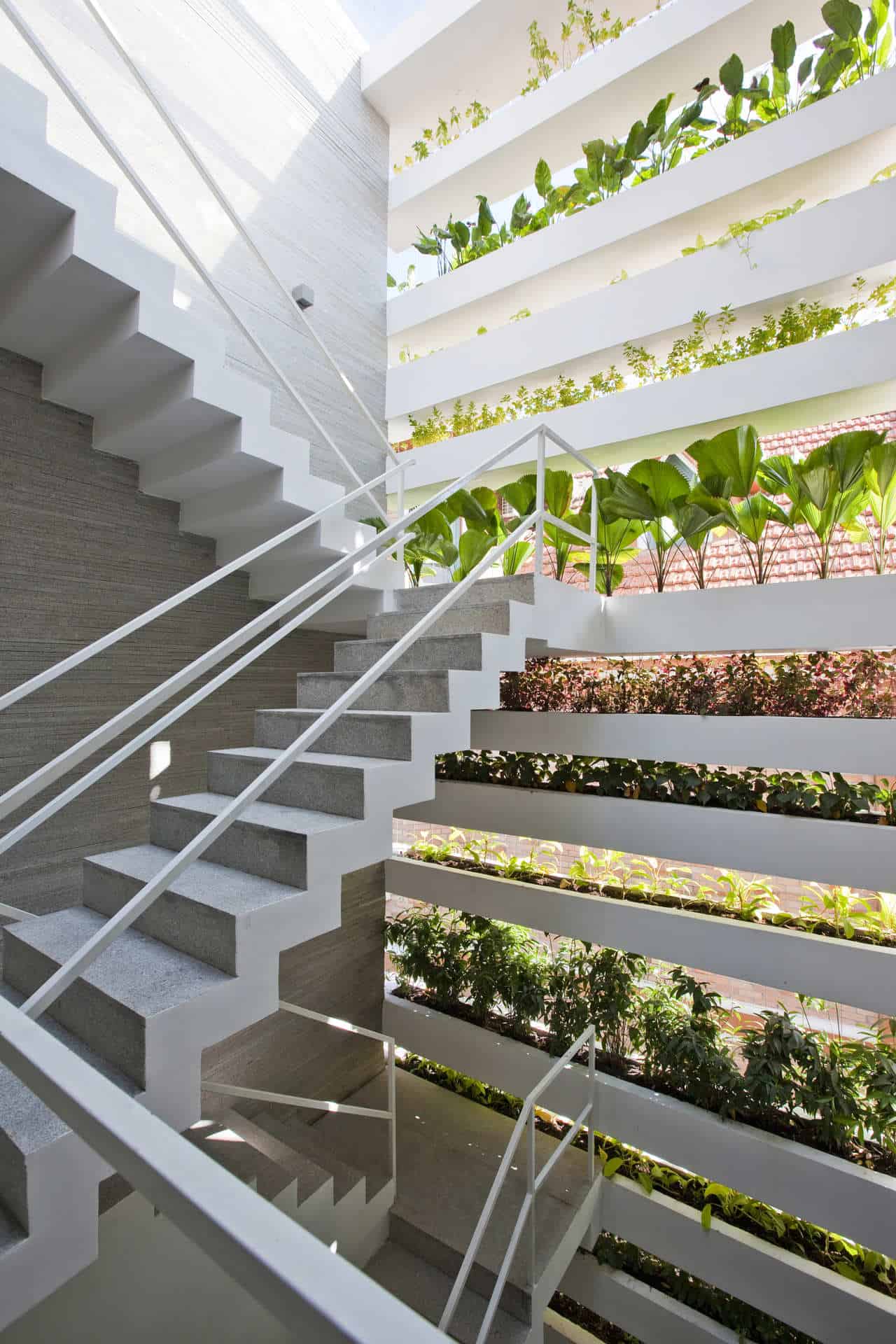 unusual unique staircase modern home veggie garden