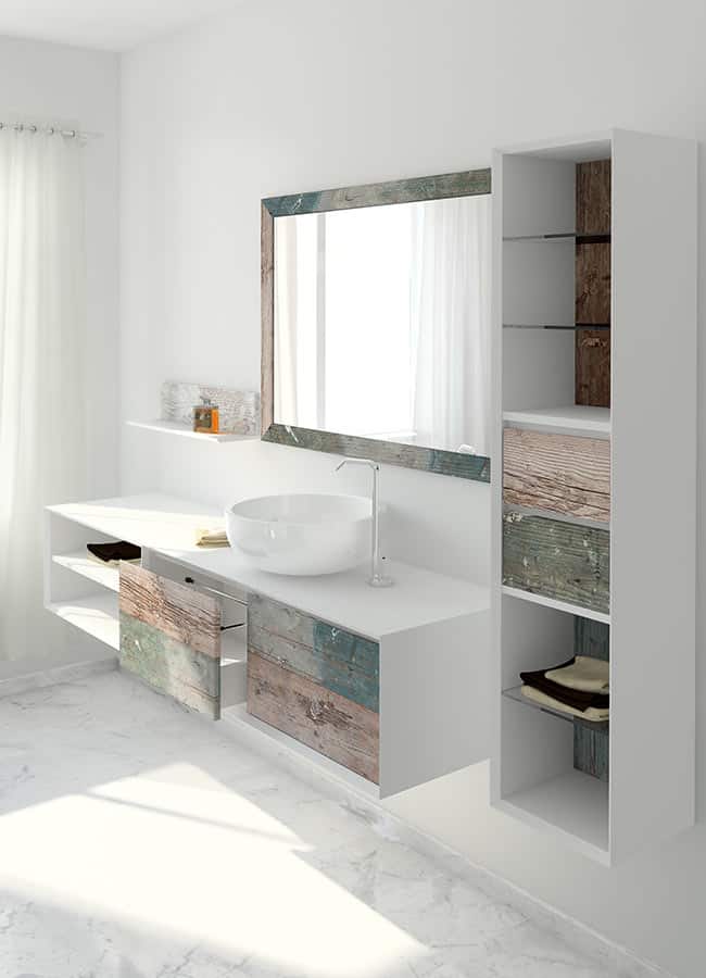 4 bianchini and capponi materia multicolor weathered wood look bathroom collection