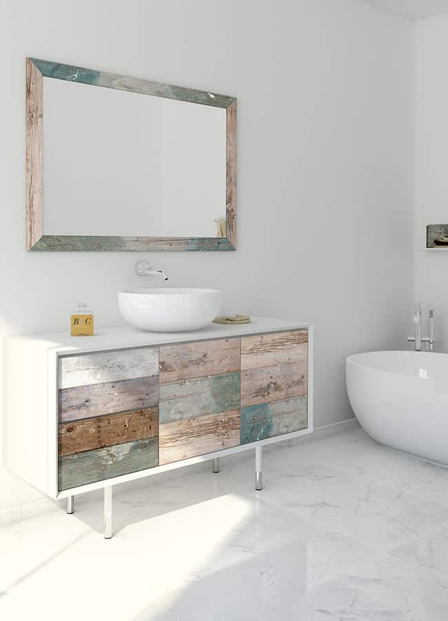 6 bianchini and capponi materia multicolor weathered wood look bathroom collection
