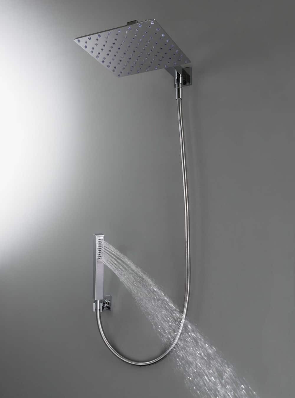 rain shower head with hand shower duetto d tender 1