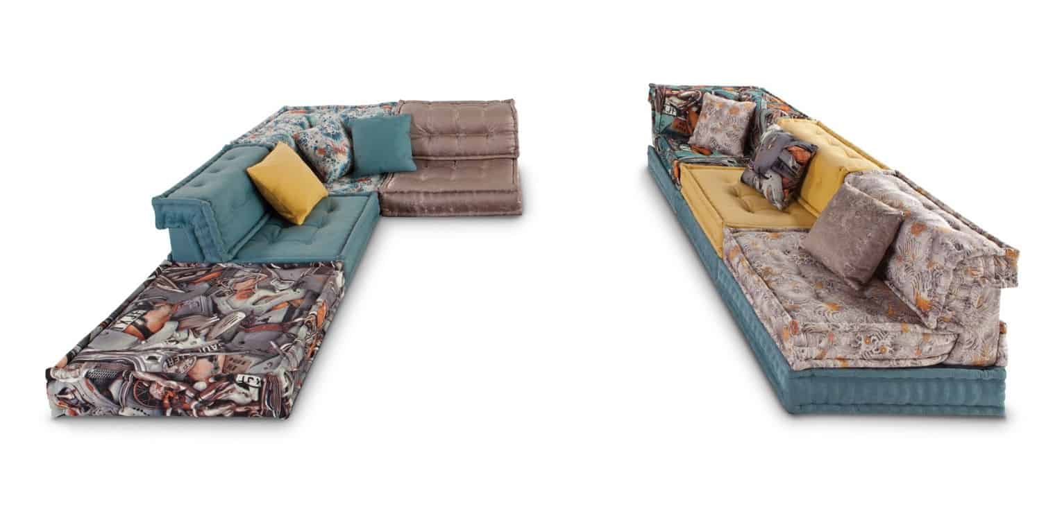 mah jong sofa leather fabric design 3