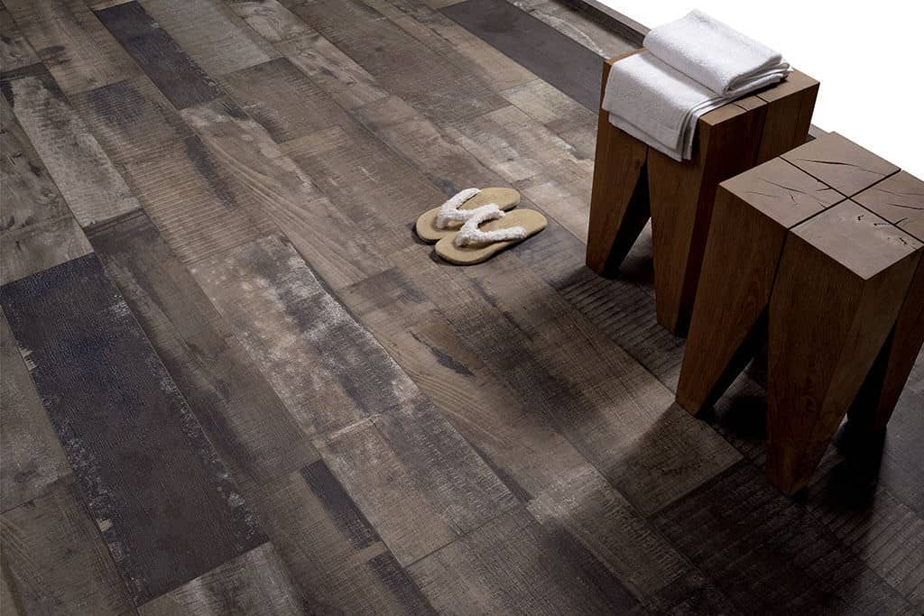 porcelain wood effect floor tile fioranese old wood walnut 16