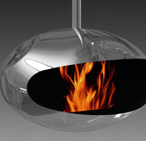 Adjustable Hanging Fireplace by Cocoon Fires