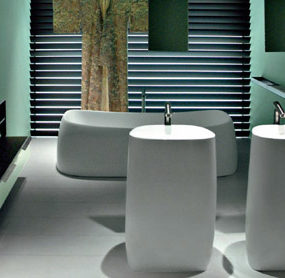 Modern Bathroom Fixtures from Agape – new Pear bathroom collection
