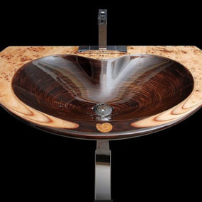 Beautiful Wooden Sinks for Modern Homes by Ammonitum