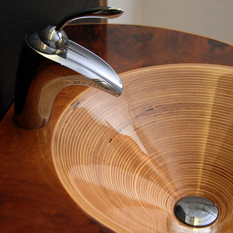 ammonitum wooden sink gemini 2