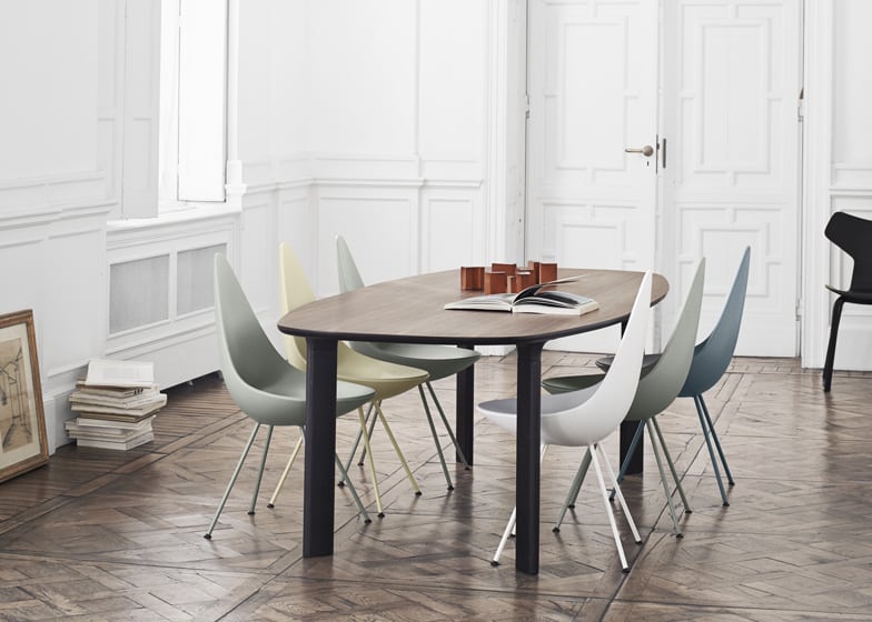 Analog Table and Drop Chair: Republic of Fritz Hansen