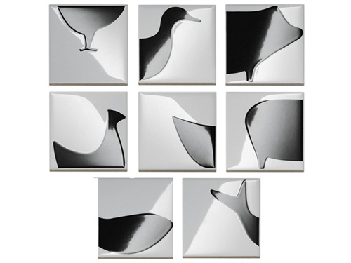 animal print ceramic tiles bardelli mezza tile collection 1 Black and White Animal Print Tiles by Bardelli