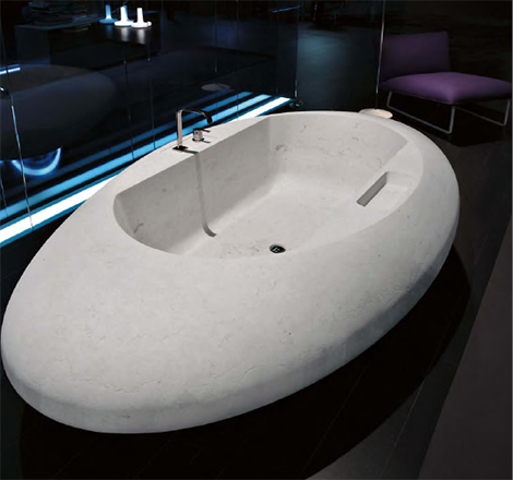 antonio lupi arca stone tub Antonio Lupi new Stone Bathroom 2008   sumptuous stone baths and sinks to suit any interior