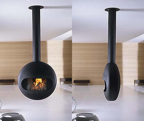 antrax bubble suspended fireplace