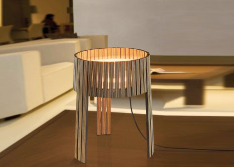 arturo alvarez table lamp shio Modern Wood Lamps by Arturo Alvarez   Shio