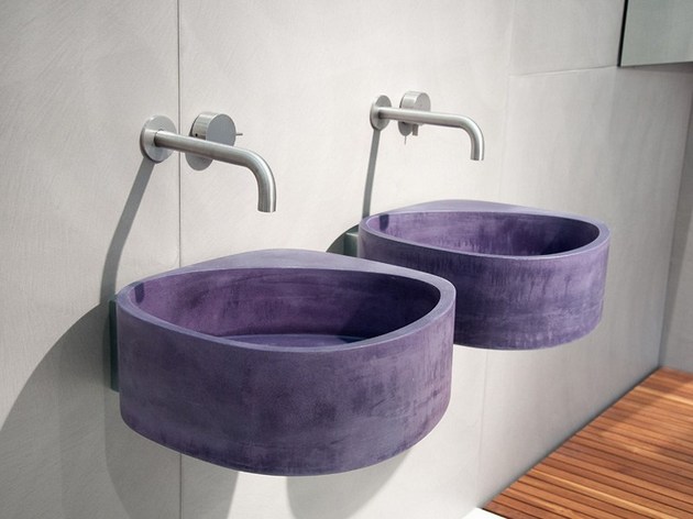 wall hung concrete sink in purple by moab 80 1 thumb 630x472 19369 Wall Hung Concrete Sink in Purple by Moab 80