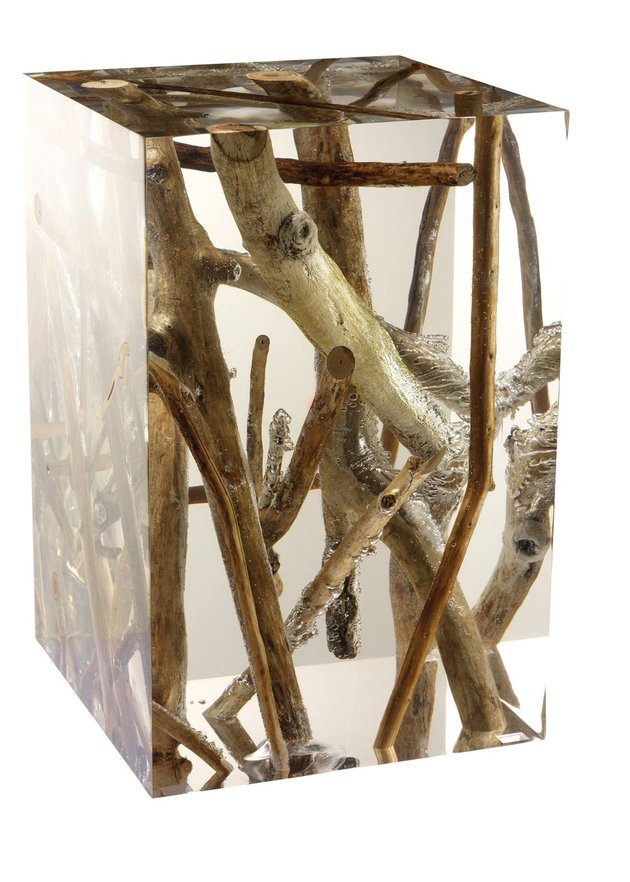 acrylic and branches side table by Michael Hawkins 1 thumb autox882 49577 Driftwood Branches in Acrylic Side Table by Michael Dawkins