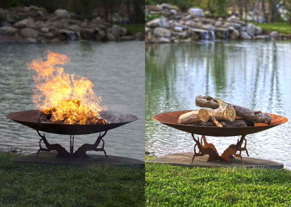 40 Metal Fire Pit Designs And Outdoor, Steel Art Fire Pit