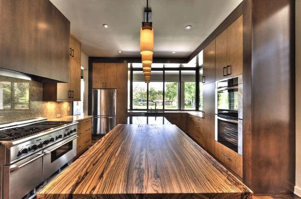 现代-厨房台面-不同寻常的材料木材-斑马- 2. - jpg华体会体育在线