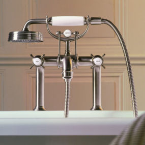 Axor Montreux period-style bathroom faucet collection from Hansgrohe – the Belle Epoque tub filler and lavatory bridge faucet – a journey through time