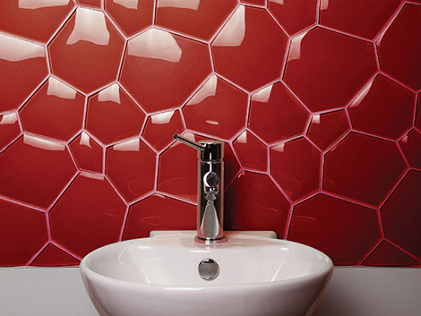 bathroom glass tile backsplash