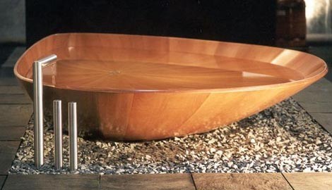 bathtub mussel 4 Concrete Bathtub from HighTech   the Mussel Shell Bathtub is inspired by nature