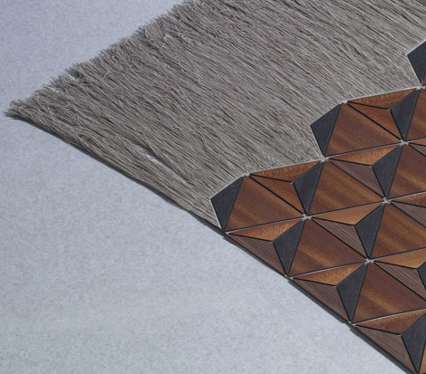 boewer wooden carpet rug detail
