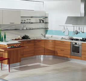 Bunob kitchen by Bontempi Cucine – smooth curving cabinets
