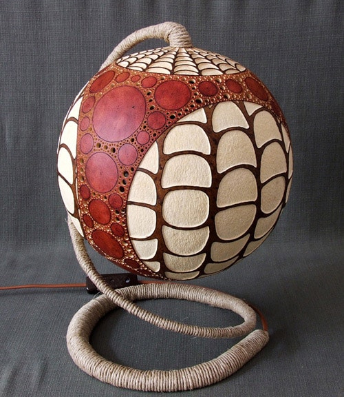 Exotic Table Lamps By Calabarte, How To Make A Gourd Lamp Shade
