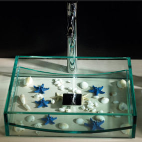 Glass Washbasin from Cazana Design – Gondola washbasin