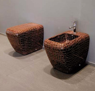 ceramica cielo jungle dundee crocodile skin bidet toilet