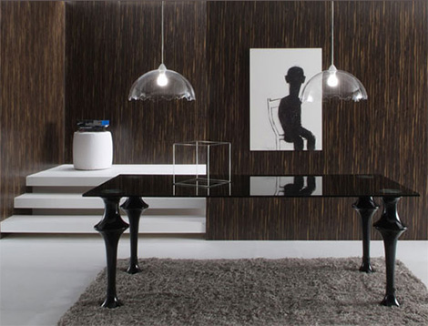 Colico Design Artu table with black glass