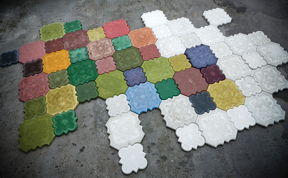 colored concrete tile from ivanka flaster 1