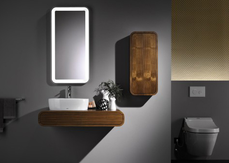 contemporary dark walnut bathroom furniture toto 1.jpg Contemporary Dark Walnut Bathroom Furniture by Toto