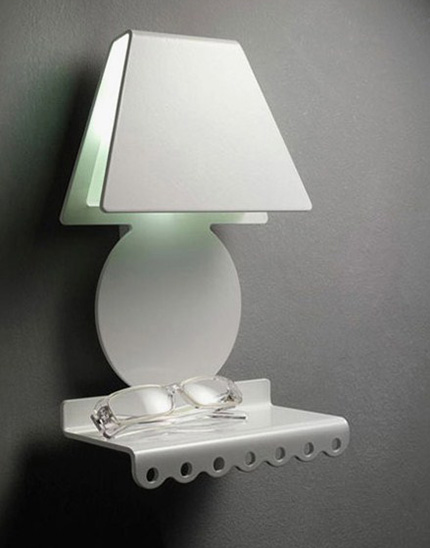 cool wall lamps with shelf zeroombra 1 Cool Wall Lamps with Shelf by Zeroombra