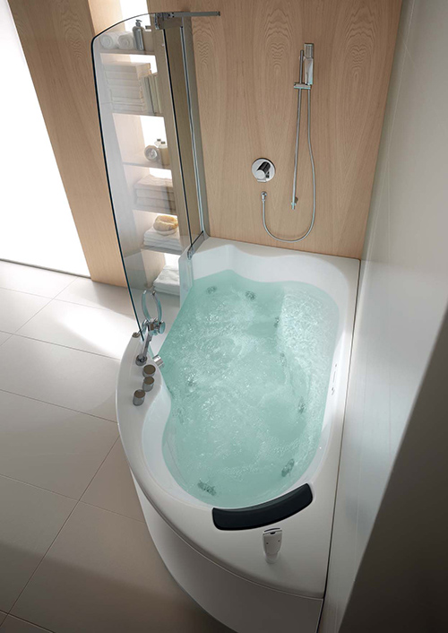 Corner Whirlpool Shower Combo By Teuco, Jetted Bathtub And Shower Combo