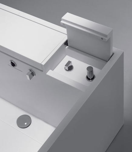 cosmic bathtub upgrade 2 Zen Like Bathroom collection from Cosmic   the Upgrade minimalist bathroom with hidden controls