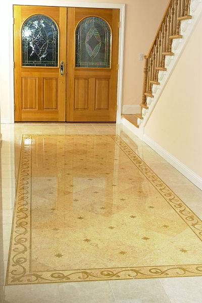 Marble Rug Flooring by Creative Edge Mastershop – a custom marble floor