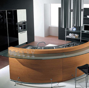 Contemporary kitchen by Cucine Lube – Katy rounded kitchen design