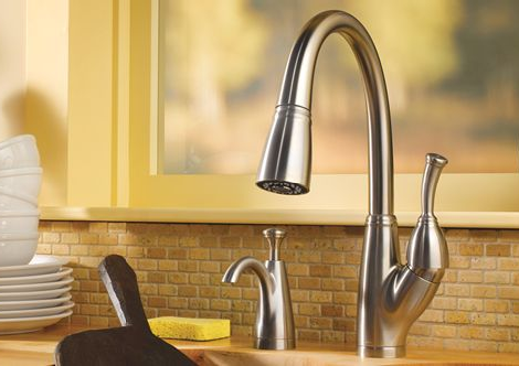 delta kitchen faucet allora pull down