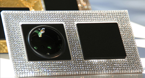 diametral luxury switch plates 2 Luxury Switch Plates   switch plate covers by Diametral with Swarovski crystal