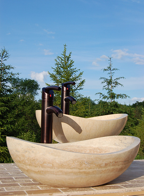 eden bath canoe shaped stone sinks New Canoe Shaped Stone Sinks from Eden Bath have a Powerful Profile