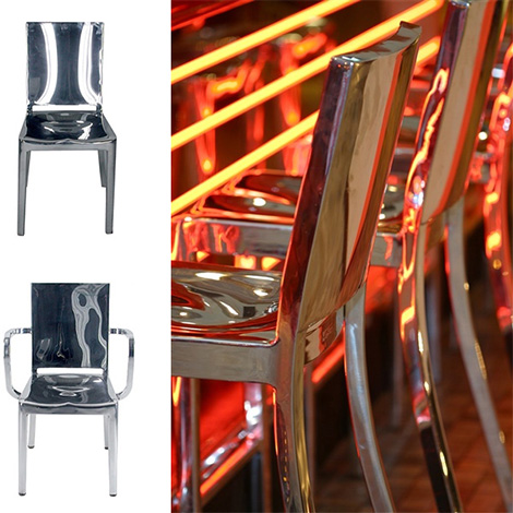 emeco recycled aluminum chairs phillipe starck design