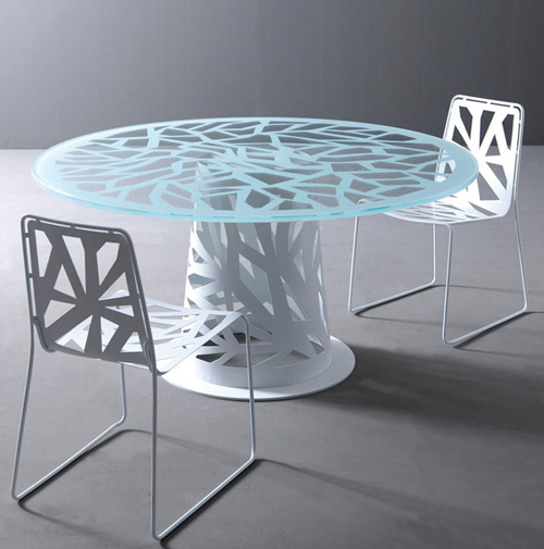 esedra perforated furniture collection domino 3