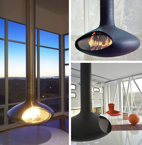 fireorb suspended fireplace