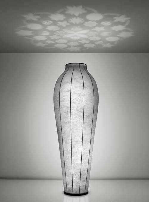 Flower Vase Floor Lamp With Resin Shade, Flower Vase Floor Lamp