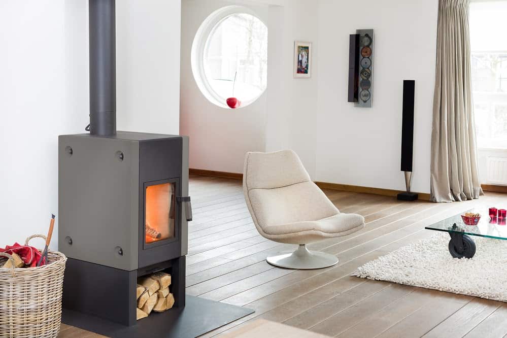 Freestanding Fireplace Boxer Plus from Harrie Leenders