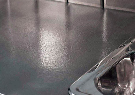 frigo design leathergrain patterned stainless steel countertop Stainless Steel countertop by Frigo Design   embossed patterns